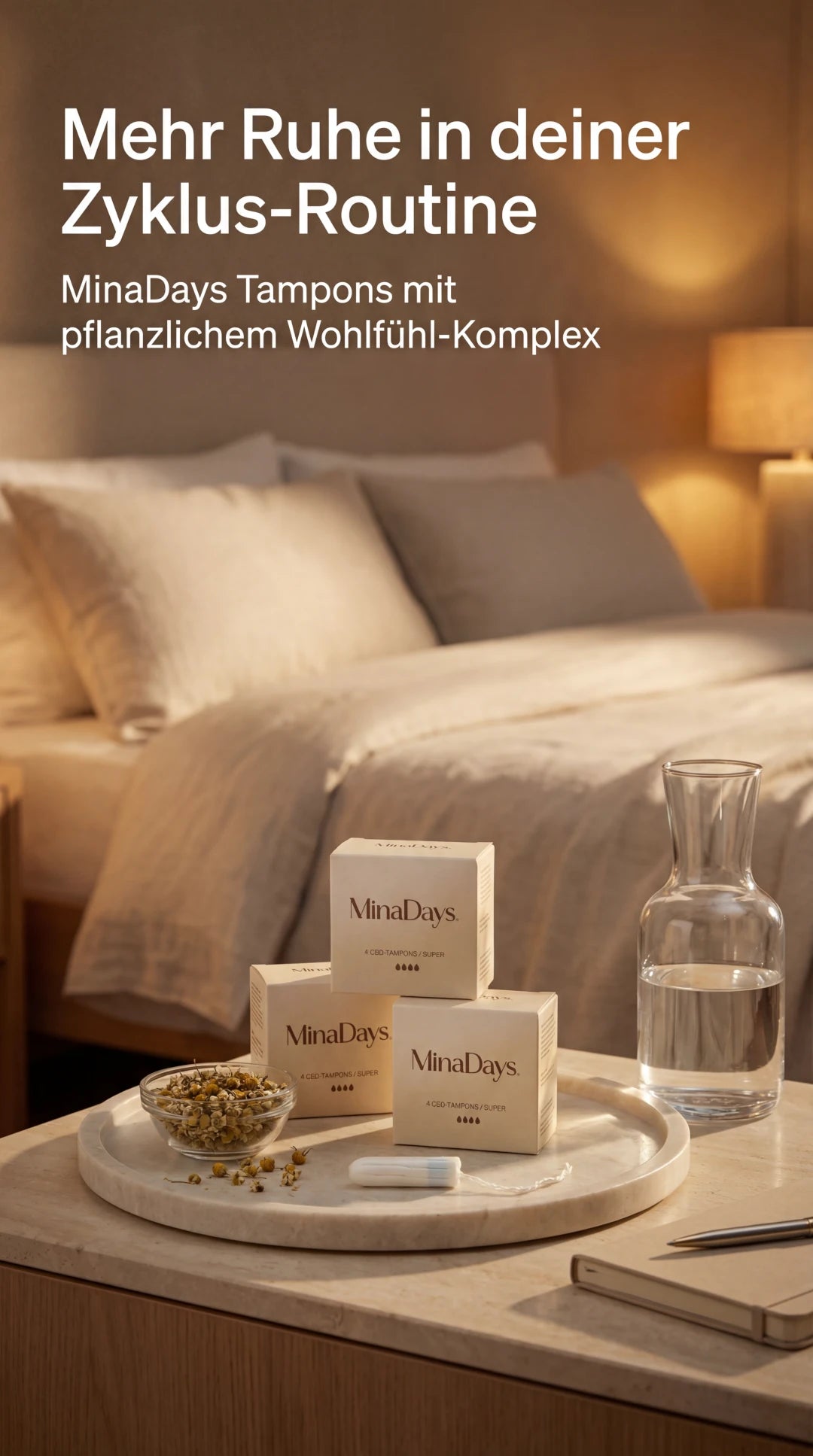 Hanf-Tampons mit innovativem 3-Stufen Wohlfühl-Komplex™️